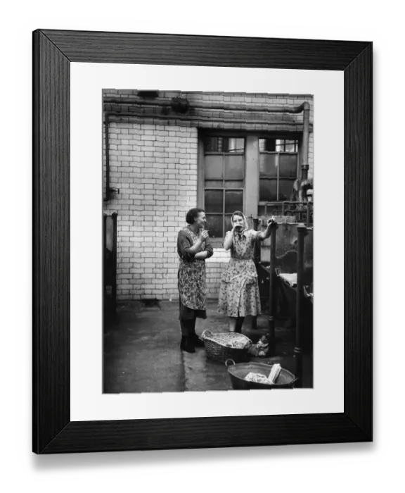Framed Print : Wash House Chat Framed Print : Wash House Chat