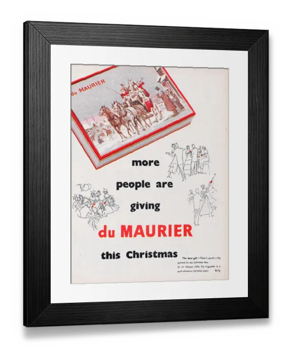 Framed Print : Du Maurier Cigarettes Framed Print : Du Maurier Cigarettes