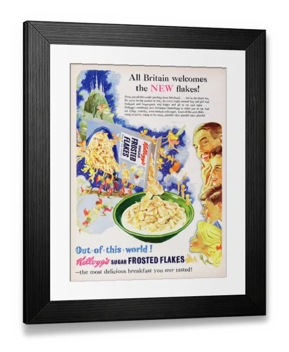 Framed Print : Kellogg's Sugar Frosted Flakes Framed Print : Kellogg's Sugar Frosted Flakes