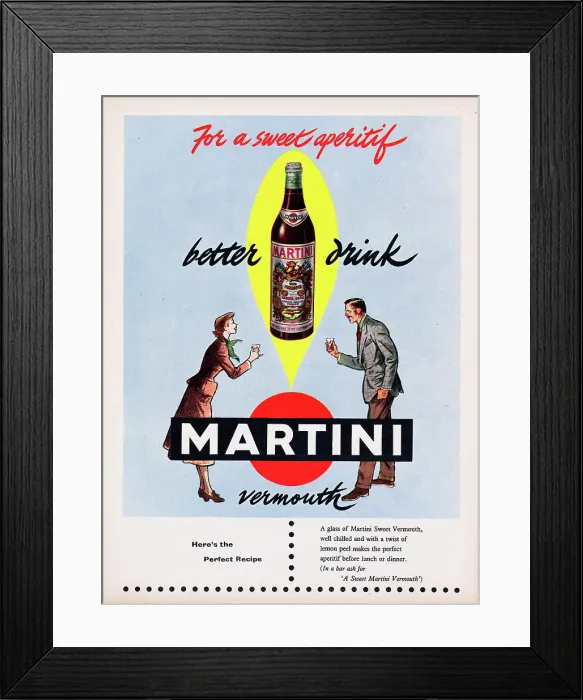 Framed Print : Martini Vermouth Framed Print : Martini Vermouth