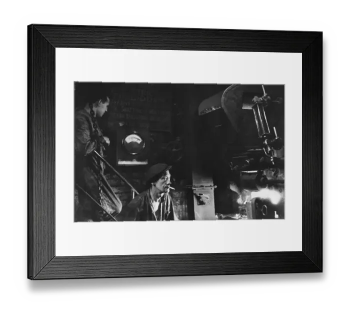 Framed Print : Stokers. 27th November 1954: Stokers at work in a Manchester factory Framed Print : Stokers. 27th November 1954: Stokers at work in a Manchester factory