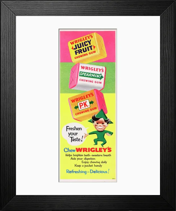 Framed Print : Wrigley's Chewing Gum Framed Print : Wrigley's Chewing Gum