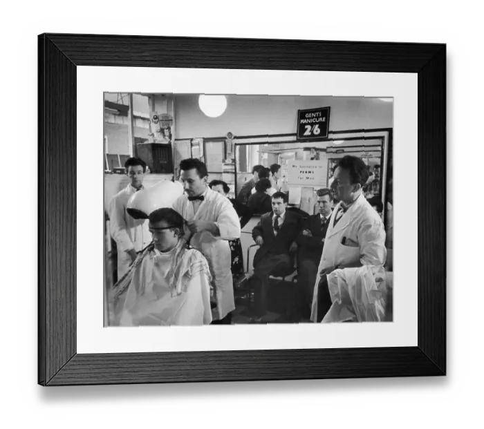 Framed Print : Busy London Barbers Framed Print : Busy London Barbers