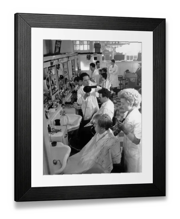 Framed Print : Men's Hairdressing Framed Print : Men's Hairdressing