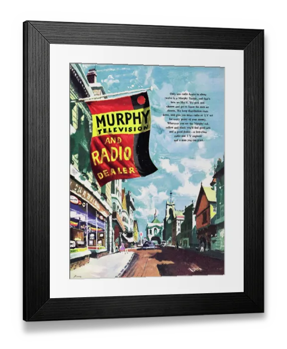 Framed Print : Murphy Television And Radio Dealer Framed Print : Murphy Television And Radio Dealer
