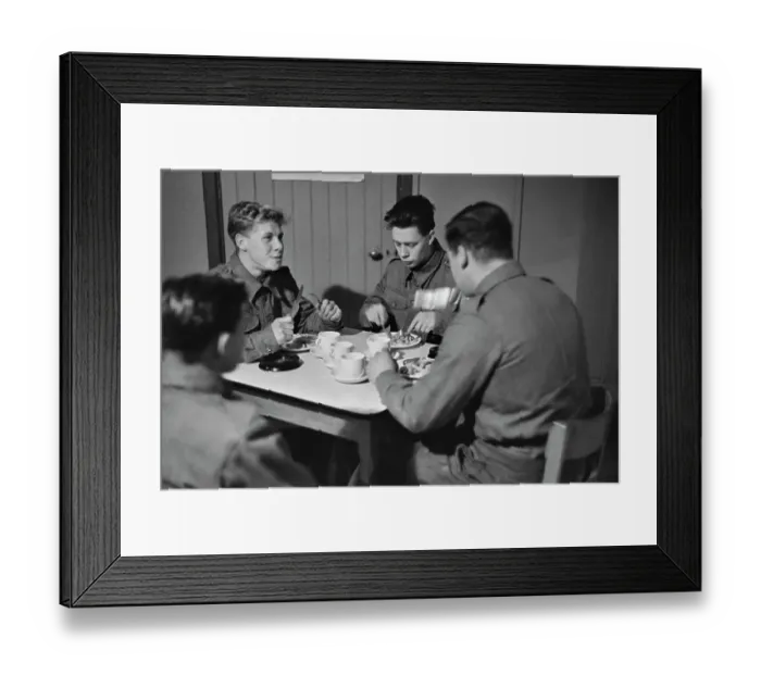 Framed Print : Recruits At Mealtime Framed Print : Recruits At Mealtime