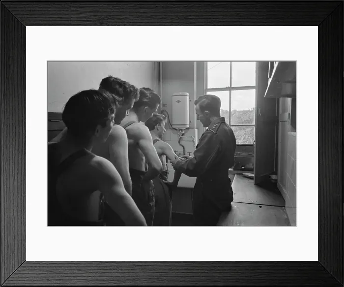 Framed Print : Conscripts Receiving Vaccinations Framed Print : Conscripts Receiving Vaccinations