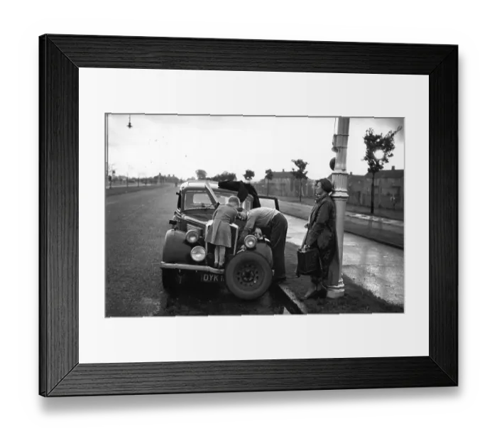 Framed Print : Family And Car Framed Print : Family And Car