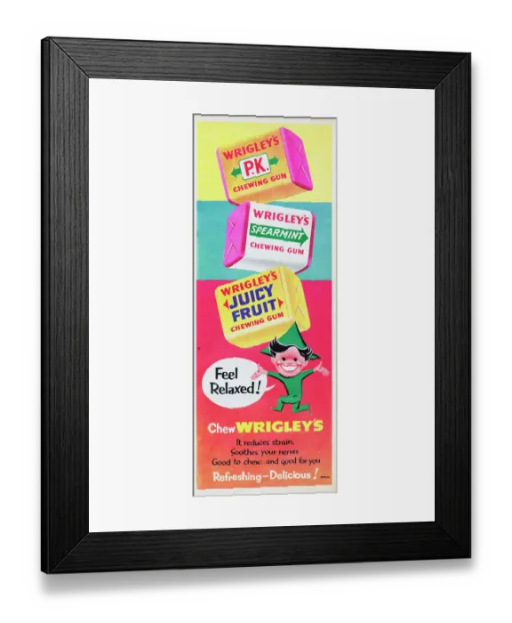 Framed Print : Chew Wrigley's Framed Print : Chew Wrigley's