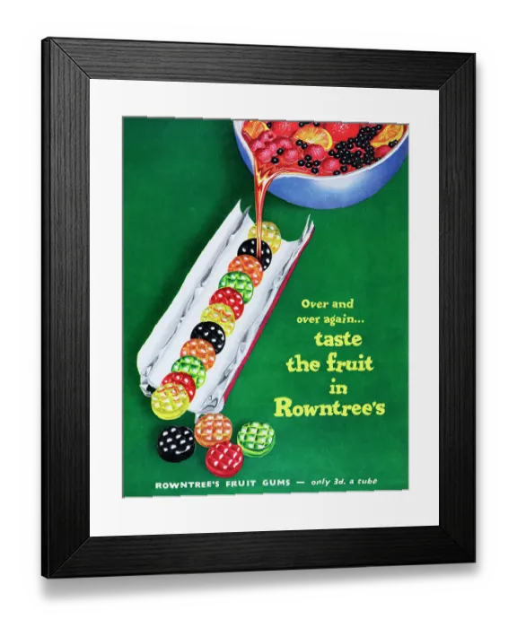 Framed Print : Rowntree's Fruit Gums Framed Print : Rowntree's Fruit Gums