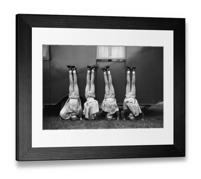 Framed Print : Quads Head Stand Framed Print : Quads Head Stand
