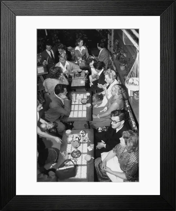 Framed Print : Coffee Customers Framed Print : Coffee Customers