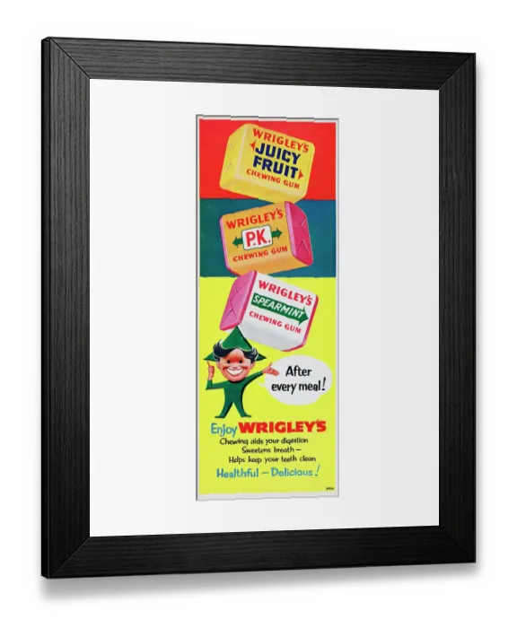 Framed Print : Enjoy Wrigley's Framed Print : Enjoy Wrigley's