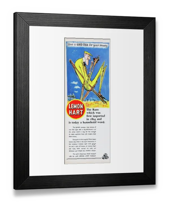 Framed Print : Lemon Hart Rum Framed Print : Lemon Hart Rum