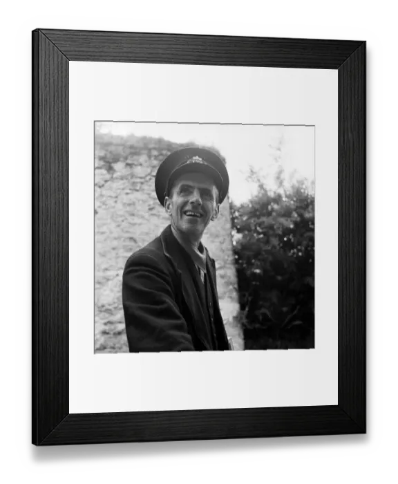 Framed Print : Village Postie Framed Print : Village Postie