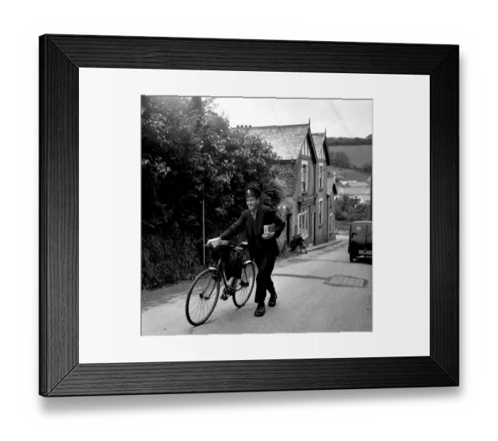 Framed Print : Postman And Bike Framed Print : Postman And Bike