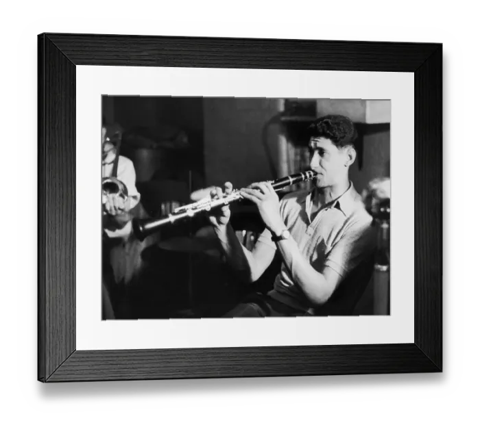 Framed Print : Cy Laurie. July 1954: British jazz musician Cy Laurie 