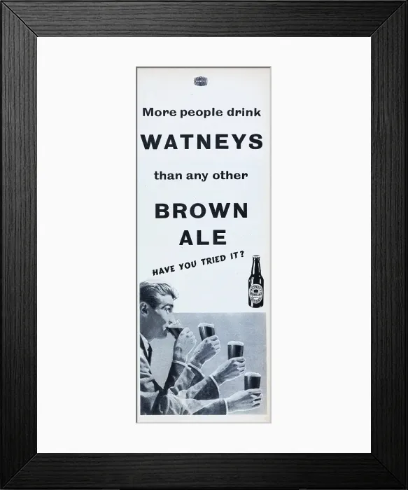 Framed Print : Watney's Brown Ale Framed Print : Watney's Brown Ale