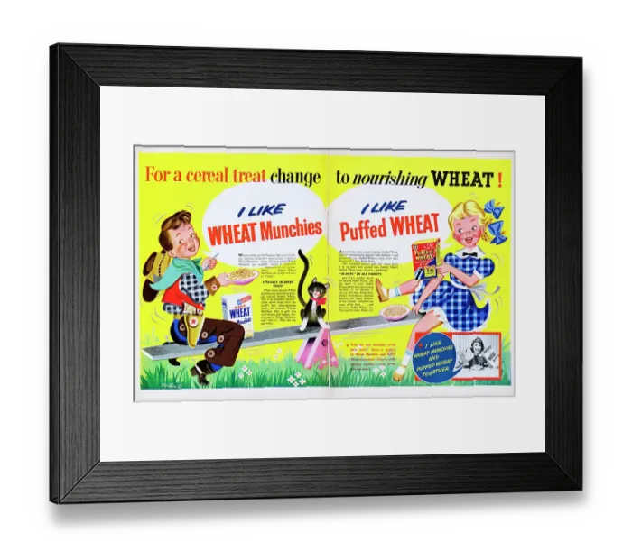 Framed Print : Quaker Breakfast Cereals Framed Print : Quaker Breakfast Cereals