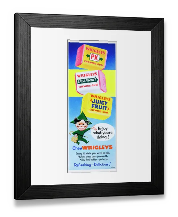 Framed Print : Wrigley's Chewing Gum Framed Print : Wrigley's Chewing Gum