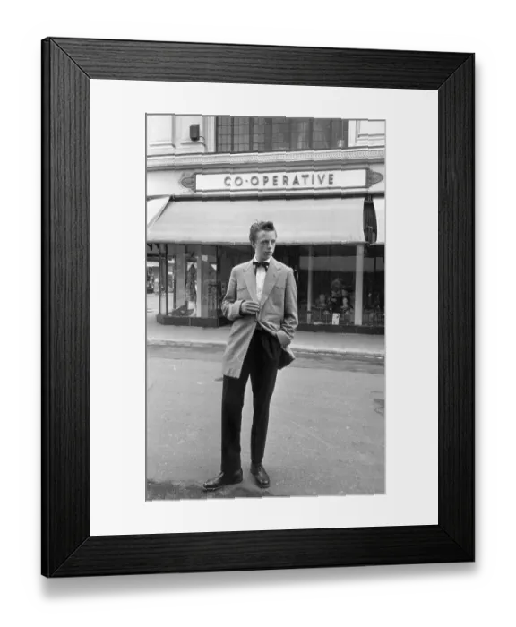 Framed Print : Teddy Boy. 29th May 1954: A Teddy Boy in a London street