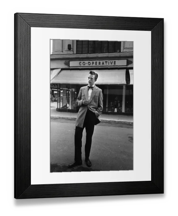 Framed Print : Young Ted. A young Teddy Boy takes a moment out Framed Print : Young Ted. A young Teddy Boy takes a moment out
