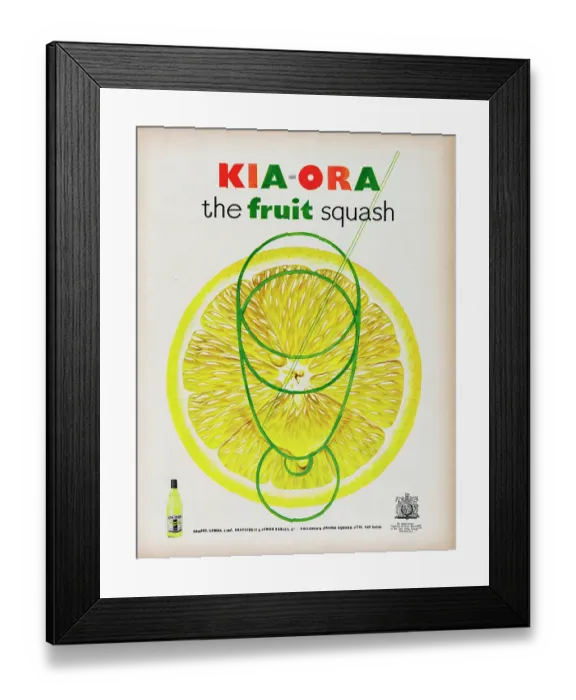 Framed Print : Kia-Ora Lemon Squash Framed Print : Kia-Ora Lemon Squash