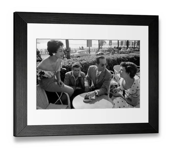 Framed Print : Cafe Conversation Framed Print : Cafe Conversation