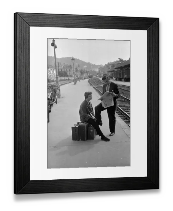 Framed Print : Waiting For A Train Framed Print : Waiting For A Train