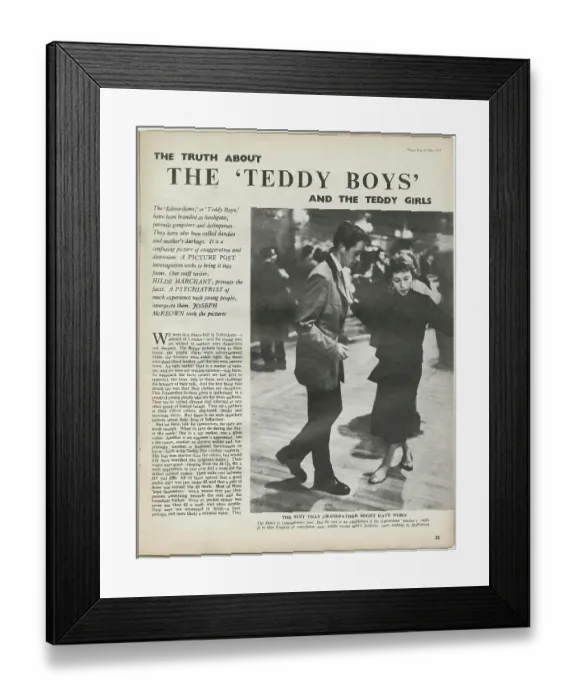 Framed Print : Picture Post On Teddy Boys Framed Print : Picture Post On Teddy Boys