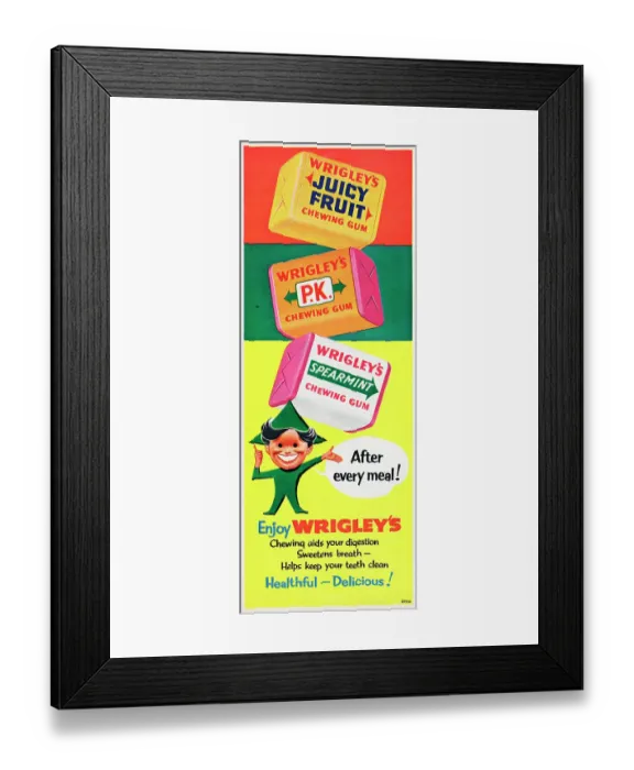 Framed Print : Wrigley's Chewing Gum Framed Print : Wrigley's Chewing Gum
