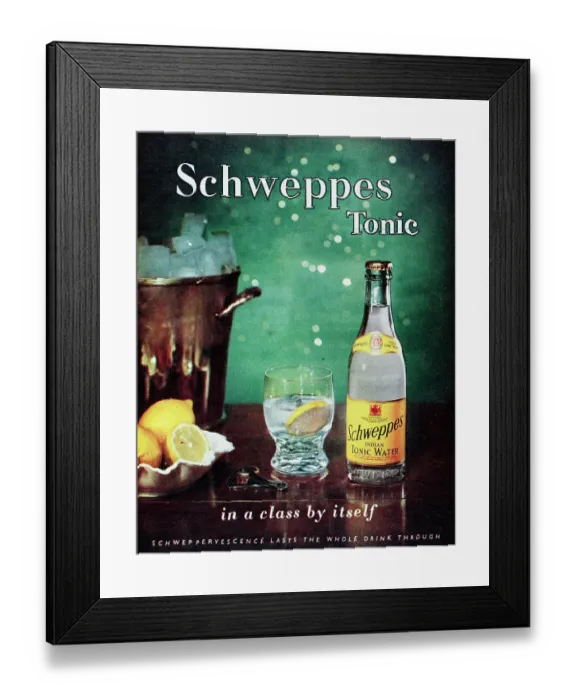 Framed Print : Schweppes Tonic Water Framed Print : Schweppes Tonic Water