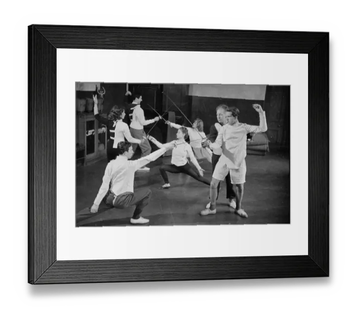 Framed Print : Stage Fencing Framed Print : Stage Fencing