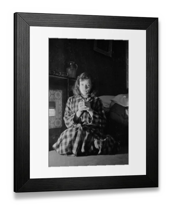 Framed Print : Anxiety. 27th March 1954: Helen Dorward, a pupil at the Central School of Drama in London Framed Print : Anxiety. 27th March 1954: Helen Dorward, a pupil at the Central School of Drama in London