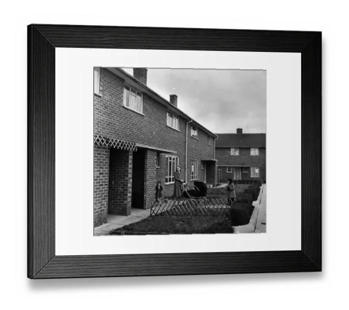 Framed Print : Post War Housing Framed Print : Post War Housing