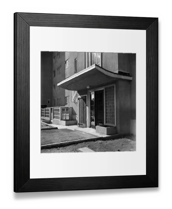 Framed Print : New Flats. 27th March 1954: A block of LCC (London County Council) flats Framed Print : New Flats. 27th March 1954: A block of LCC (London County Council) flats