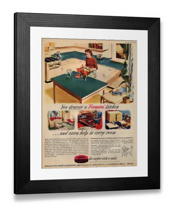 Framed Print : Formica Kitchen Framed Print : Formica Kitchen
