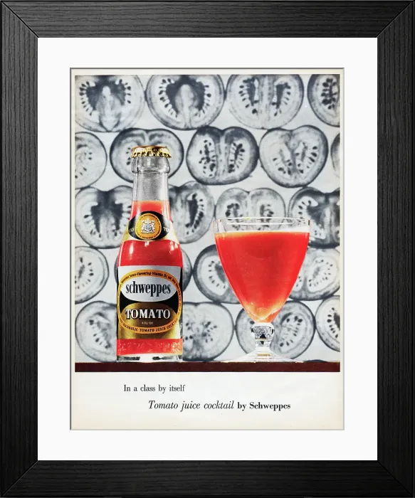 Framed Print : Schweppes Tomato Juice Framed Print : Schweppes Tomato Juice