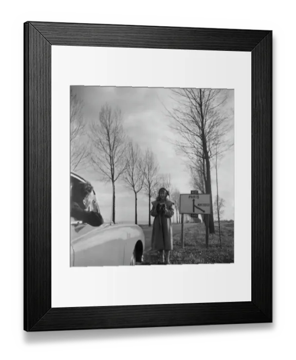 Framed Print : Roberta Cowell In France Framed Print : Roberta Cowell In France