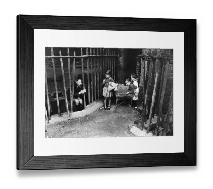 Framed Print : Poor Children