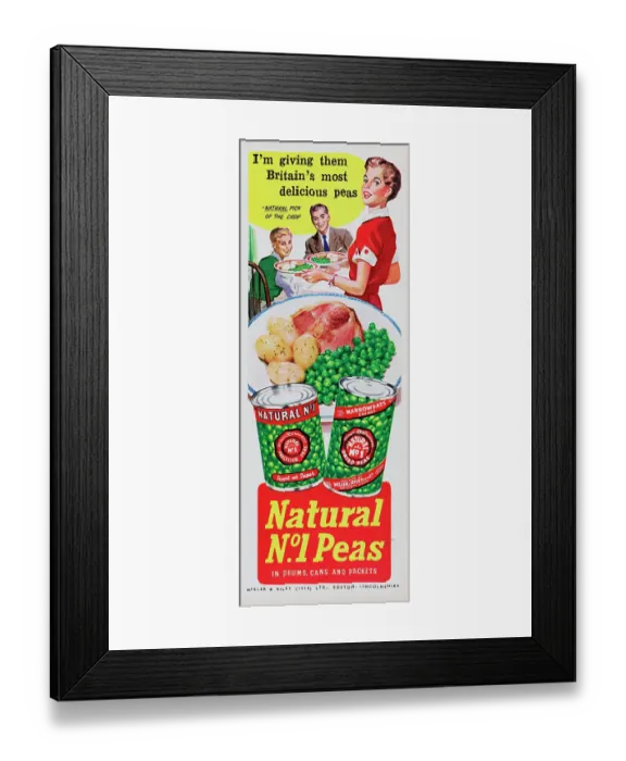 Framed Print : Natural No. 1 Peas Framed Print : Natural No. 1 Peas