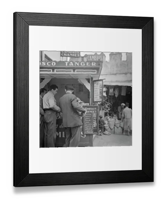 Framed Print : Moroccan Currency Exchange Booth Framed Print : Moroccan Currency Exchange Booth