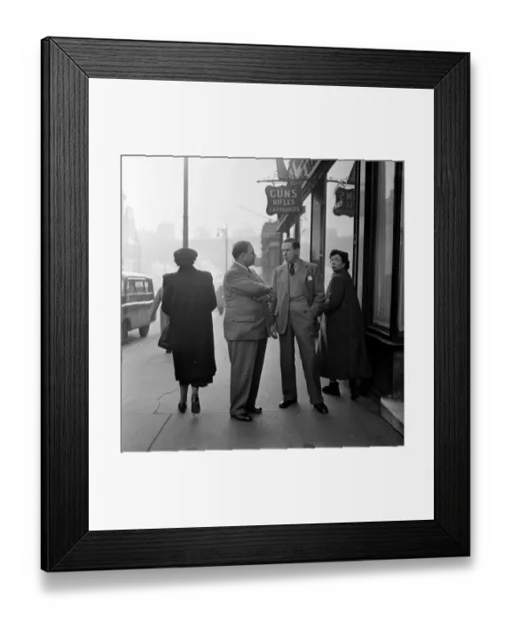 Framed Print : Gun Shop Chat Framed Print : Gun Shop Chat