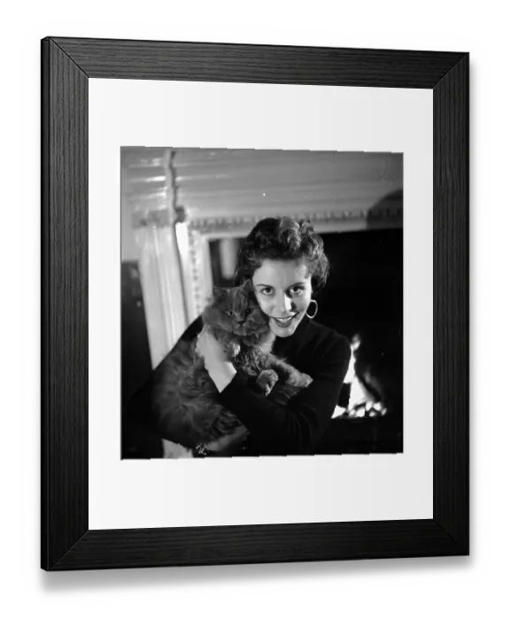 Framed Print : Eunice And Cat Framed Print : Eunice And Cat