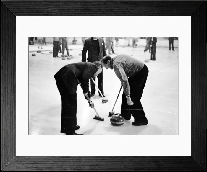 Framed Print : Curling Query