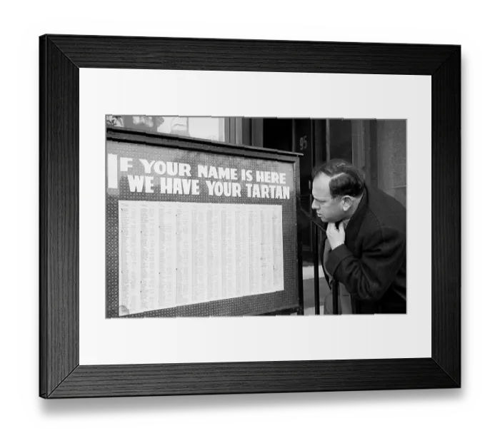 Framed Print : Tartan List Framed Print : Tartan List