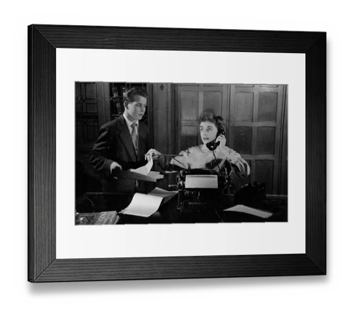 Framed Print : Secretary. 23rd January 1954: The perfect secretary Framed Print : Secretary. 23rd January 1954: The perfect secretary