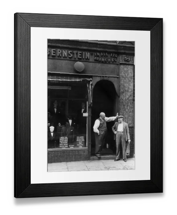 Framed Print : Talking At Shop Framed Print : Talking At Shop