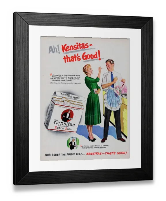 Framed Print : Kensitas Cigarettes Framed Print : Kensitas Cigarettes
