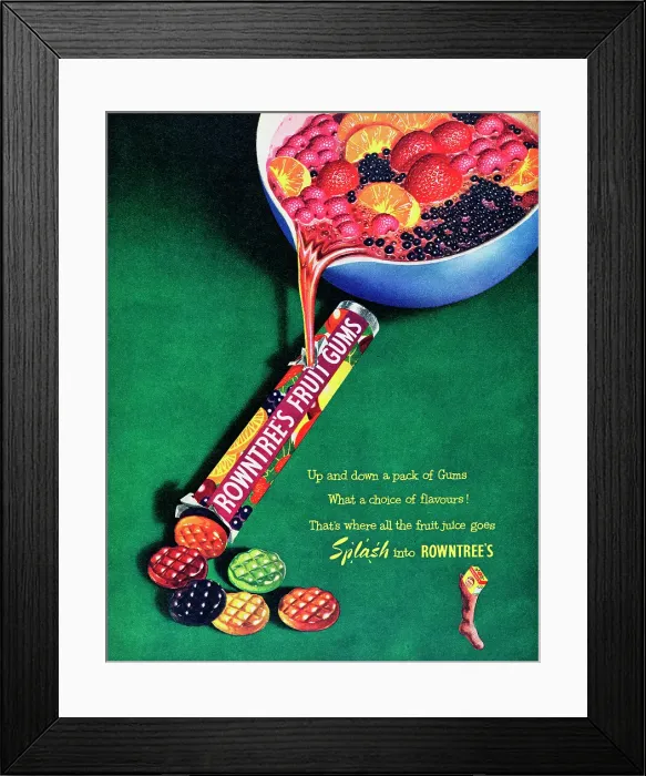 Framed Print : Rowntree's Fruit Gums Framed Print : Rowntree's Fruit Gums
